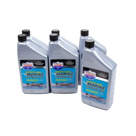 LUCAS OIL 10860-6 1 qt. Synthetic Blend 2-Cycle Marine OilCase of 6, 6PK LUC10860-6